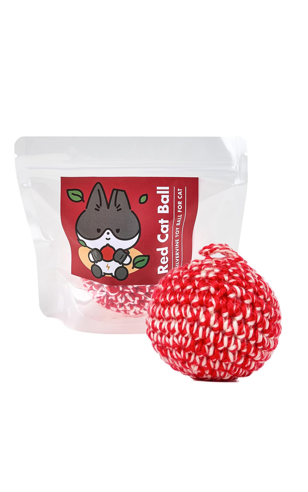 Amazon | JAYU PET レッド キャット ボール－マタタビ 入りおもちゃ 