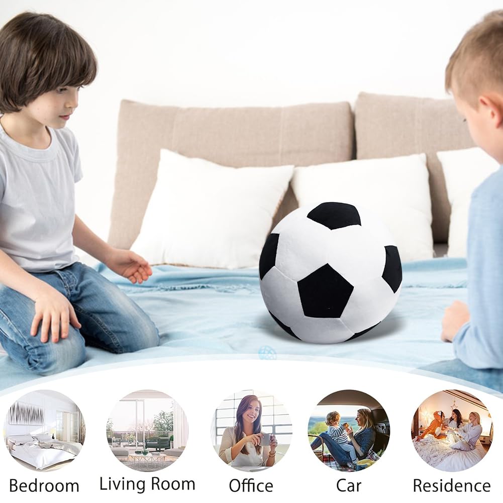 ZPSOSPZ Plush Football Throw Pillow, Round Cotton Stuffed Soccer Pillow - Image 4