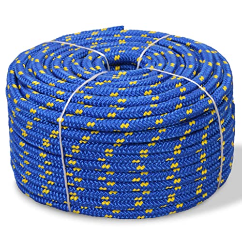 Wakects Cuerda para barco, cuerda marina resistente a la intemperie, 14 mm, 50 m, azul para yate para navegar para adultos