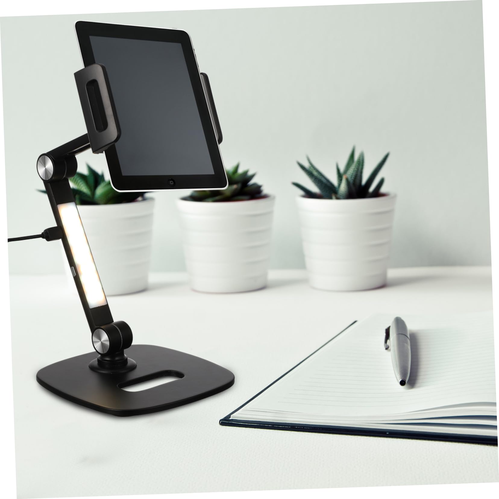 DOITOOL Supporto per Tablet in Materiale di Supporto per Telefono Regolabile da Tavolo Compatto e Pratico