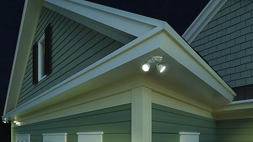 Miniatura 9 de Lithonia Lighting HGX LED 2RH 40K 120 MO WH M2 HomeGuard - Luces de inundación de seguridad, 4000 lúmenes, 2 luces, sensor de fotocélula y detección