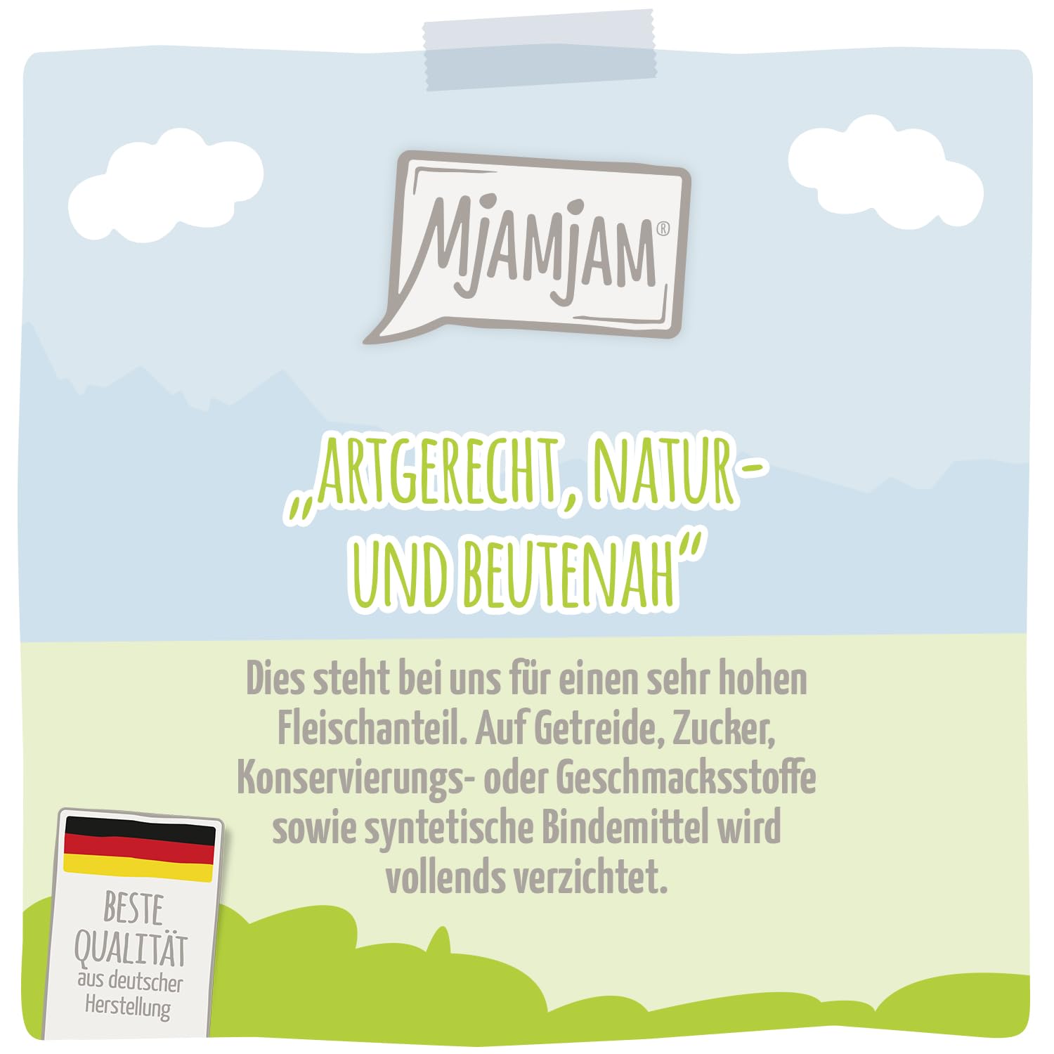 MjAMjAM - Premium Nassfutter für Katzen - Mixpaket II - Huhn & Kürbis, Pute, Ente & Geflügel, 6er Pack (6 x 800 g), getreidefrei mit extra viel Fleisch