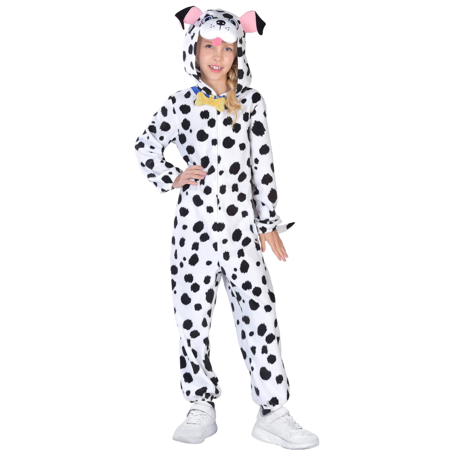 Riethmüller Kinder Kostüm Fleece Hund Onesie - Karneval Kostüm & Faschingskostüm für Jungen & Mädchen - Verkleidung & Kinderkostüm