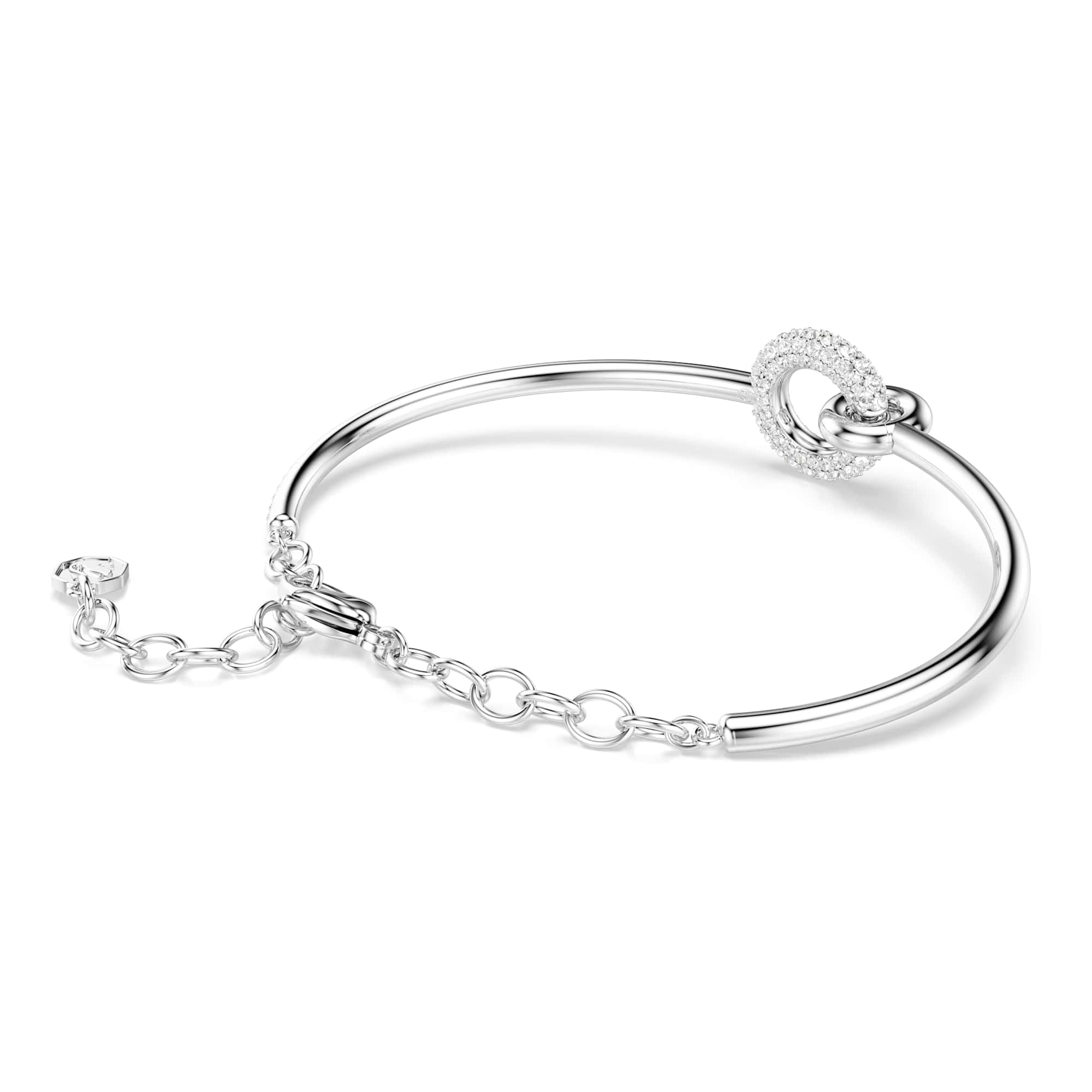 Swarovski Dextera Collezione Bracciale rigido, Taglio rotondo, Bianco