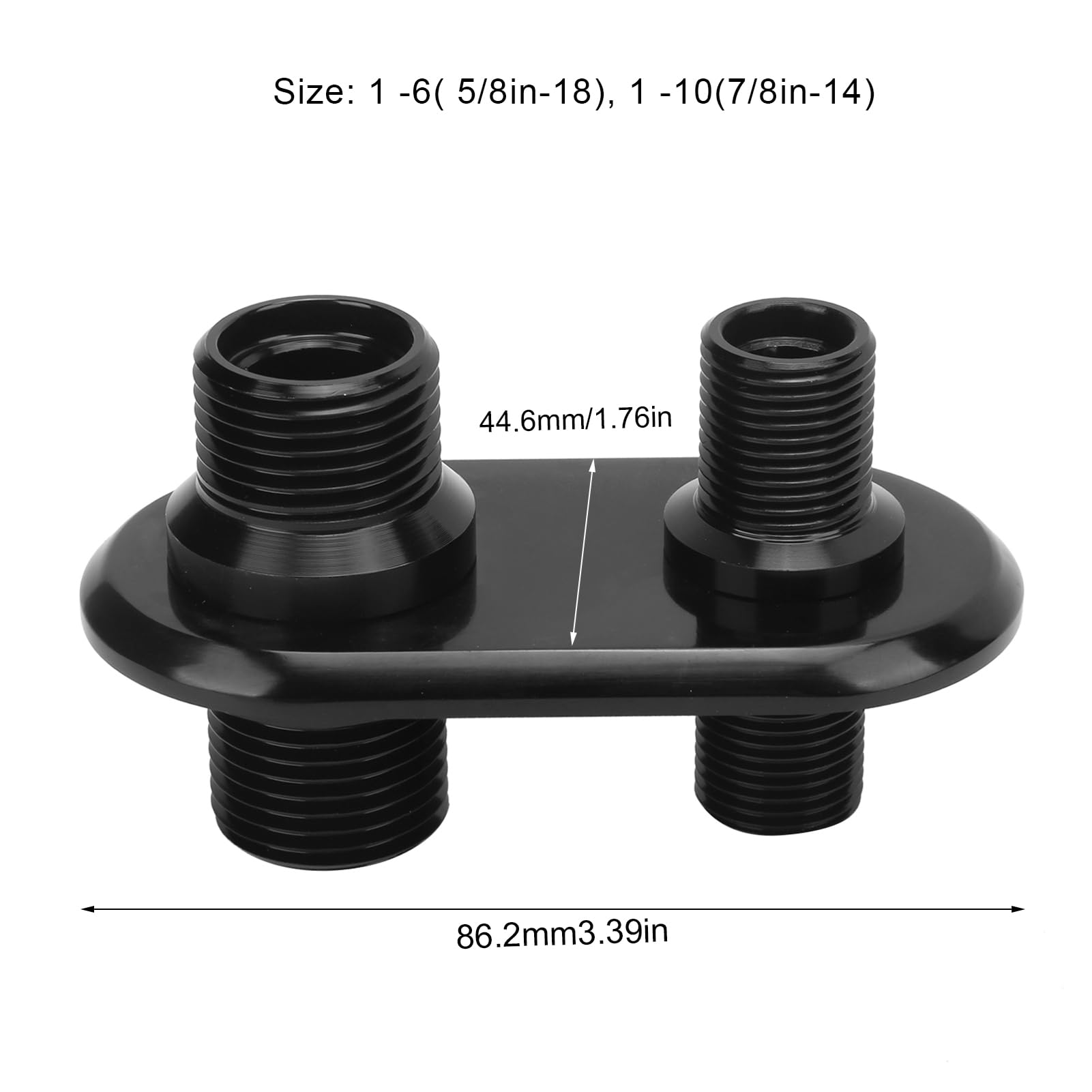 Photo 1 of A/C Bulkhead, Car 2?Port Air Conditioner Bulkhead Connector Universal Modification Replacement for Hot Rod(black)