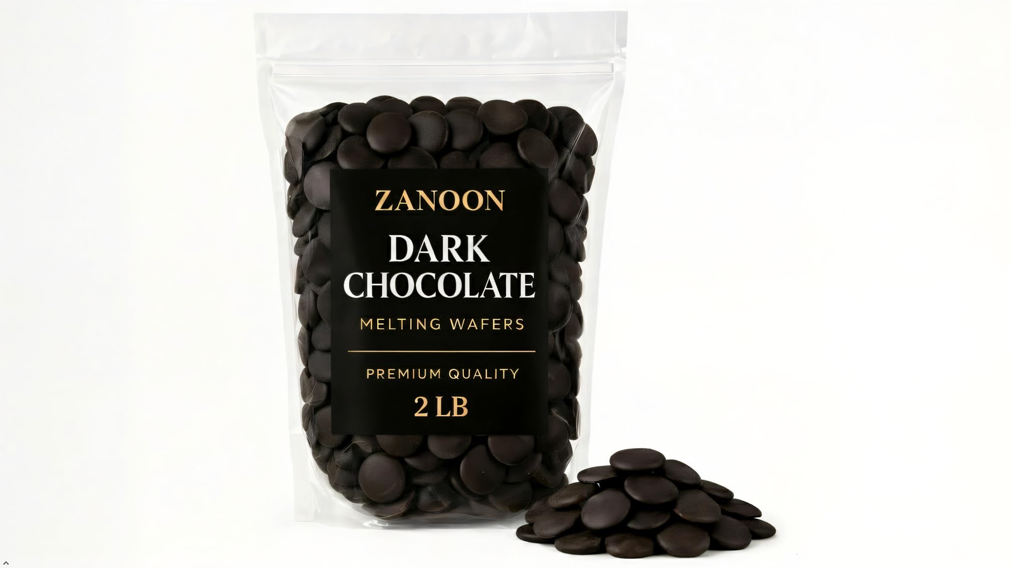 Dark Chocolate Melting Wafers 2LB– Smooth & Creamy, Perfect for Molding, Dipping, and Chocolate Fountains, 32oz by ZANOON