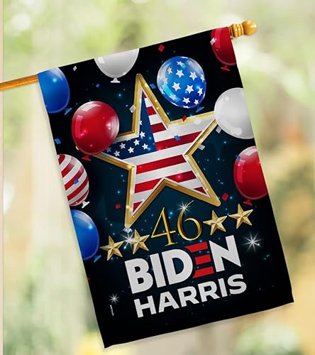 Miniatura 9 de Biden Harris Flag 46 House Flag Patriotic Vote President Democrat Republican Tea Party United State American Election Decoration Banner Small Garden
