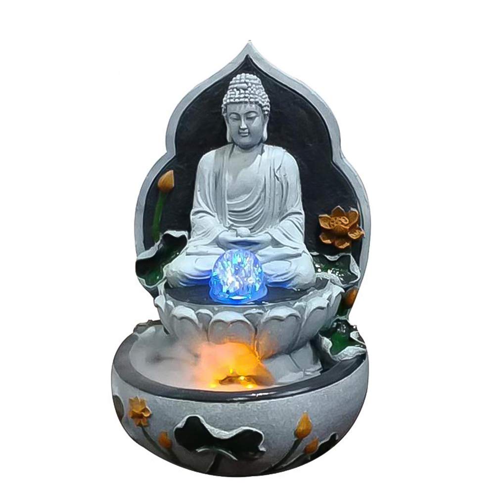Buy A Buddha Fountain,waterfall With Led Light,zen Water Feature