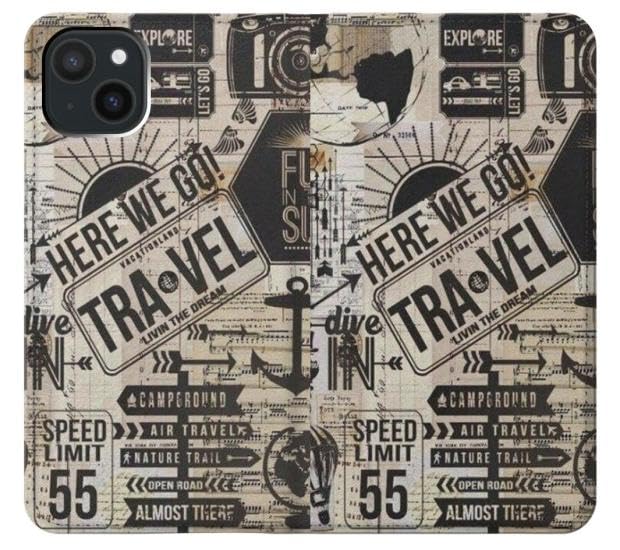 Étui iPhone 15 Plus housse clapet vintage en cuir - 3
