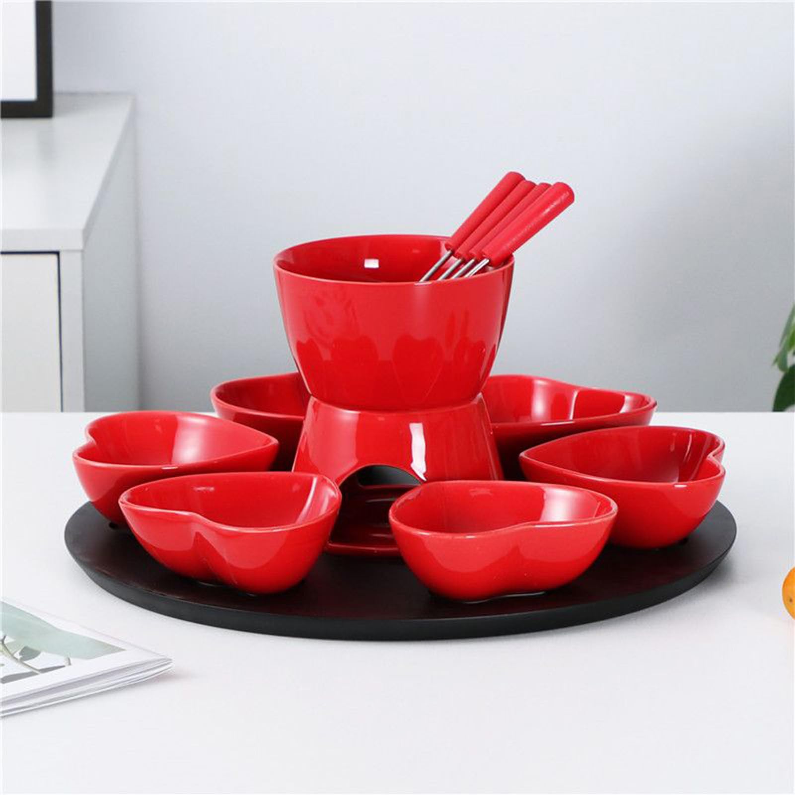 Zestaw Do Fondue Czekoladowego Ceramiczny Zestaw Do Fondue Z Grzaniem