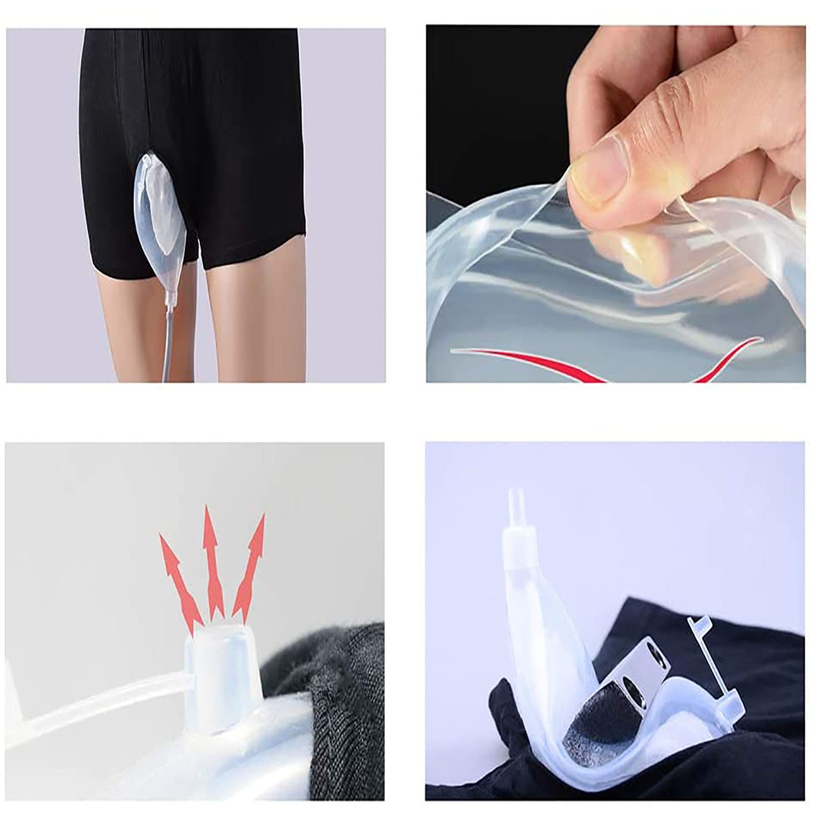 Bolsa de orina portátil para Hombres, Pantalones con Dispositivo urinario Externo, recolector de orina para Caminar para incontinencia, Soporte portátil para catéter para orinar en Las piernas a