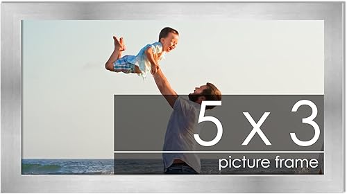 Miniatura 242 de Marco de 28 x 36 pulgadas de madera de peltre plateado con plexiglás acrílico UV, parte trasera de tablero de espuma y accesorios incluidos