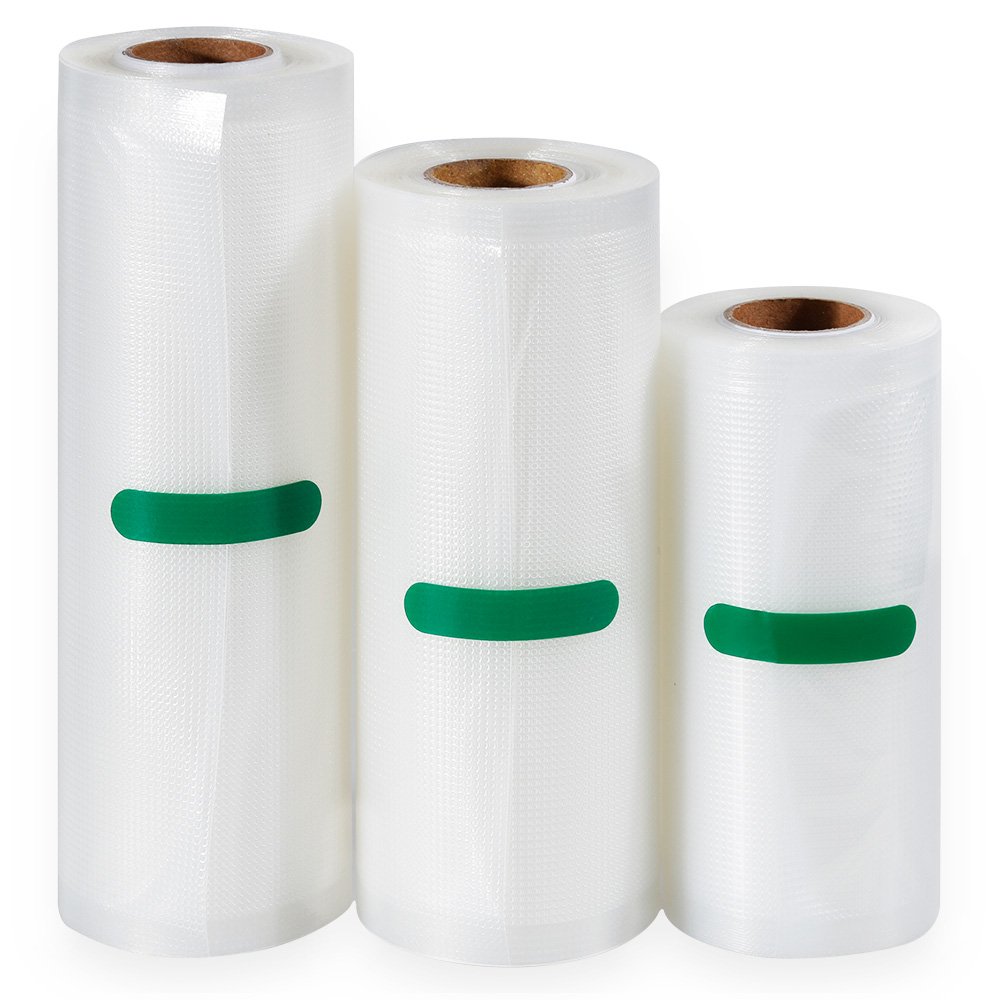 Anpro3 Volumes of Different Sizes of Vacuum Food Bags, Pake of 3 Rolls 12 x 500 cm, 17 x 500 cm and 22 x 500 cm