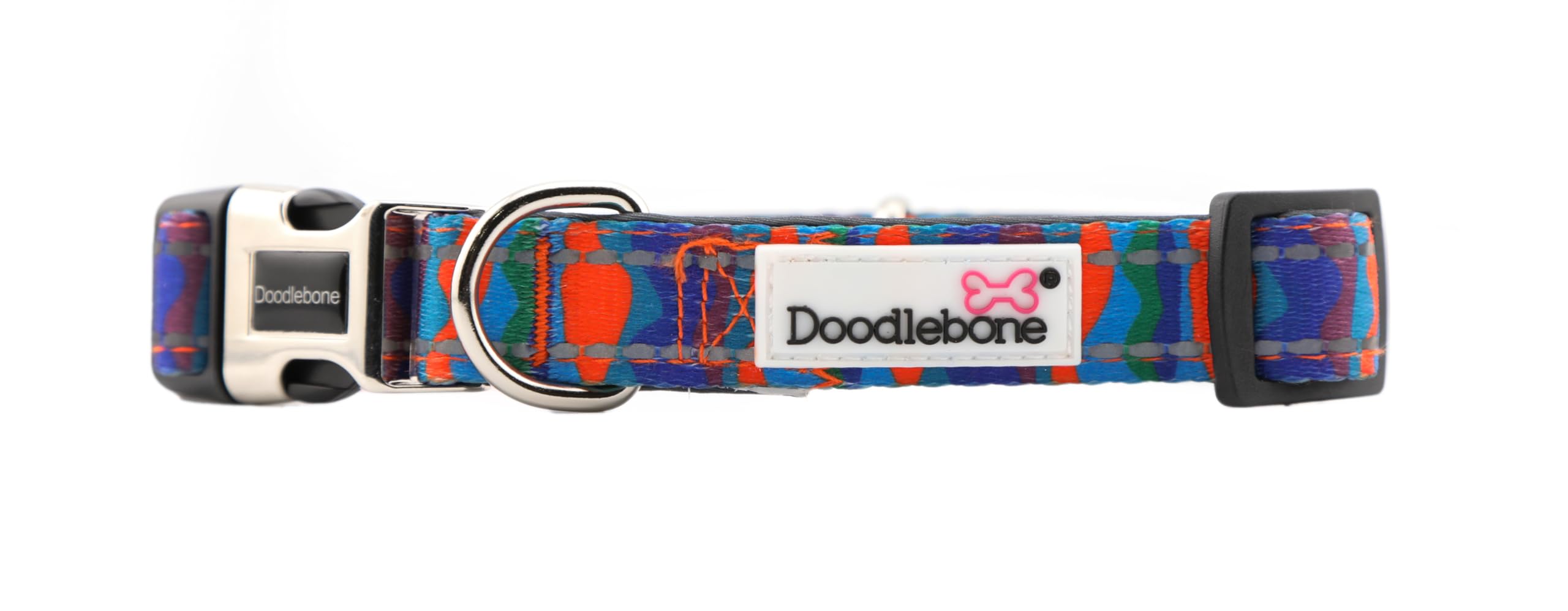 Doodlebone, Padded Dog Collar, Adjustable Breathable Comfort Collar with Reflective Stitching - Image 3