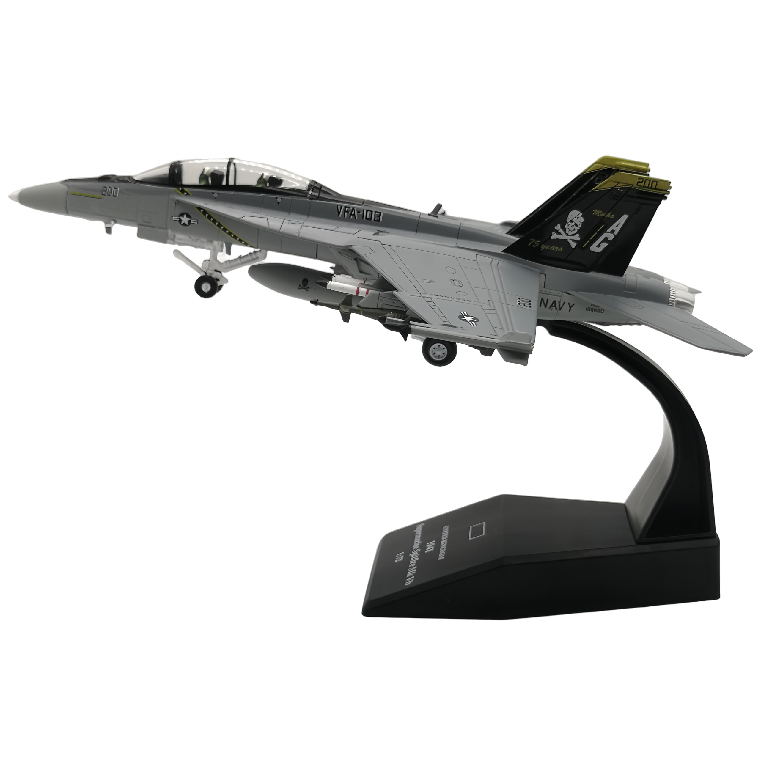 1:100 Scale Die-Cast Airplanes F-18B Strike Fighter Jet Model Bomber Fighter Attack Plane Military Model Plane Collection Plane for Gifts