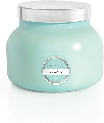 Capri Blue Volcano Aqua Glass Jar Candle, 19 oz