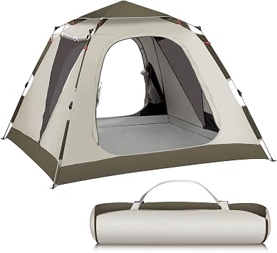 Amazon Marith テント キャンプ用 4人用 防水 簡単設営 ポップアップテント キャリーバッグ付き 4 6人用 ファミリー キャンプ アウトドア ハイキング アップグレードされた換気 Marith テント本体