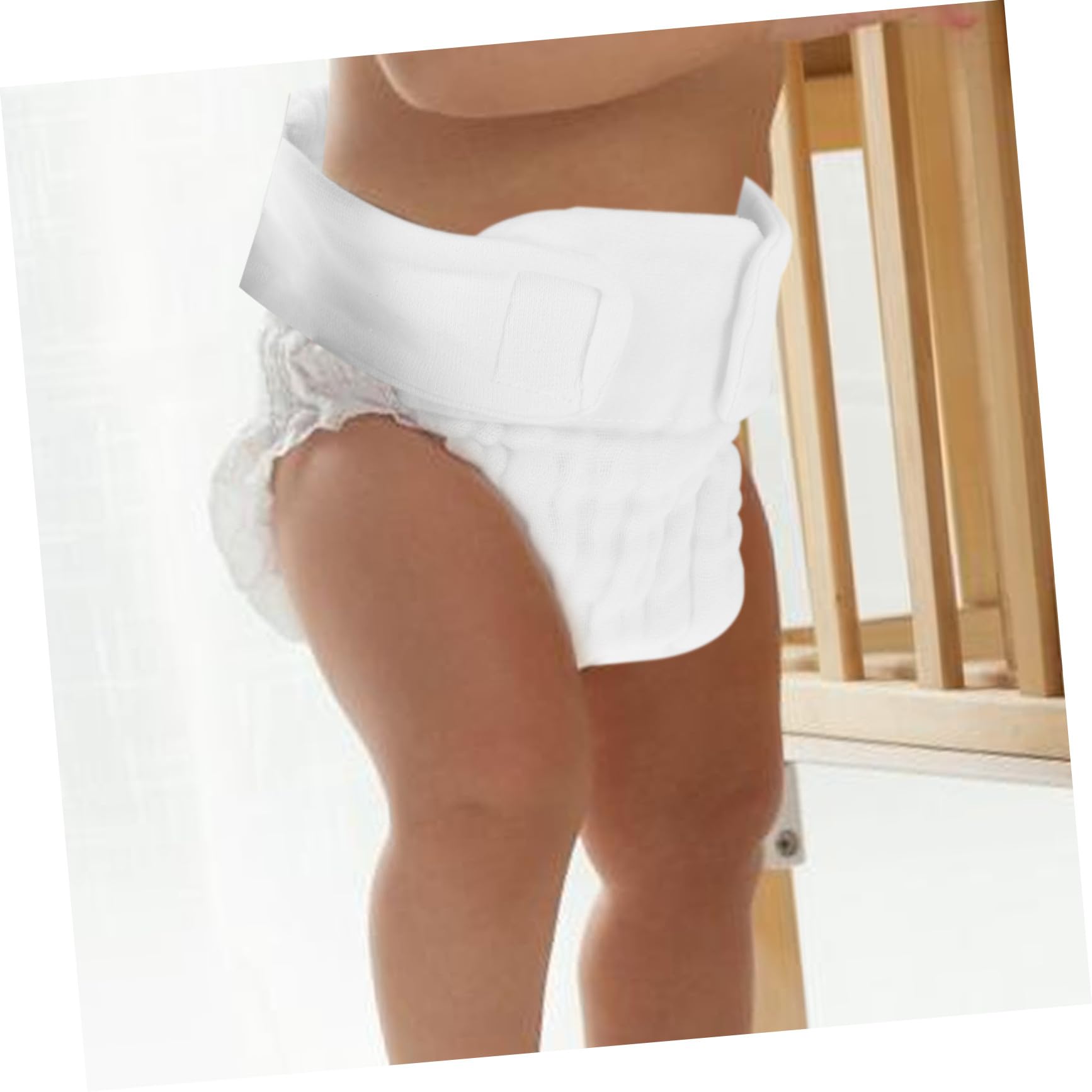LIFKOME 3 Stück-pack Bio Babywindeln aus Weißer Baumwolle Wiederverwendbare und Waschbare Windelhosen für Neugeborene Verstellbare Größe für Indoor und Reise