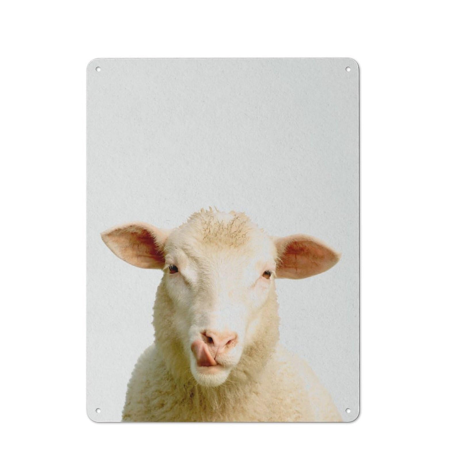 Shed Style Sheep (2) Tin Sign 40x30cm, Utility Space Decor for Greenhouse, Garden Room, Cafe Or Entryway