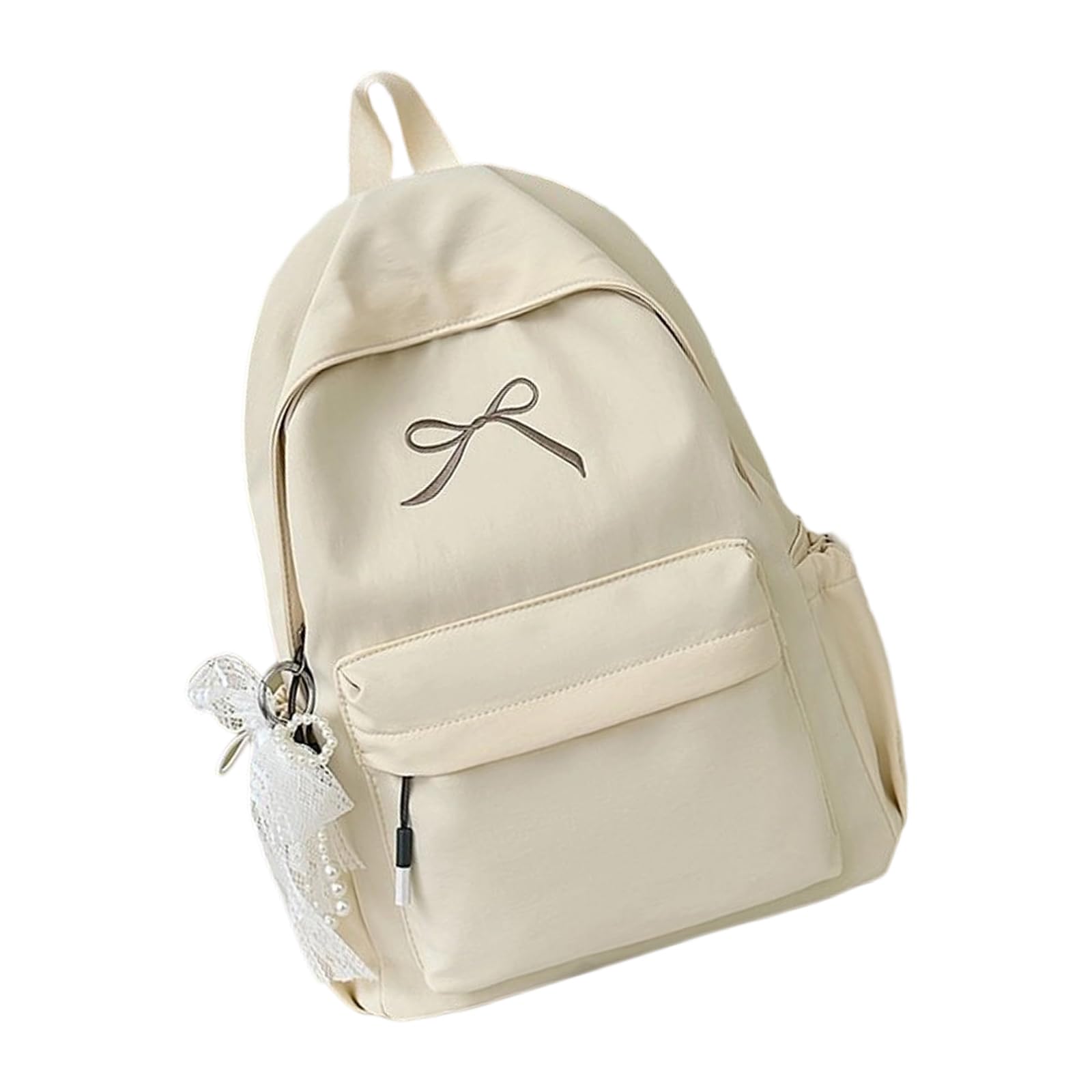 Alksubbm Student School Bag Travel Bag Girls Aesthetic Backpacks Large Capacity Casual Daypacks Sweet Bows Backpacks for Outdoor Student School