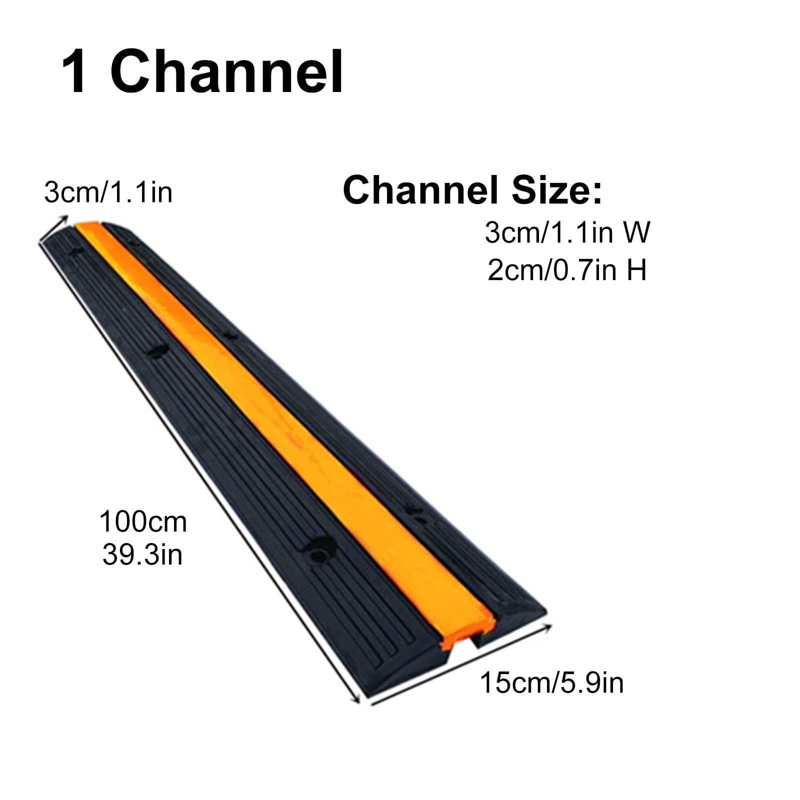 Pasacables Suelo, Tope De Velocidad De 1 Canal, Rampa Protectora De Cable De Goma Tope De Velocidad De Tráfico Capacidad De 8165 Kg Rampa De Cubierta Protectora De Cable Resistente (Color : B)