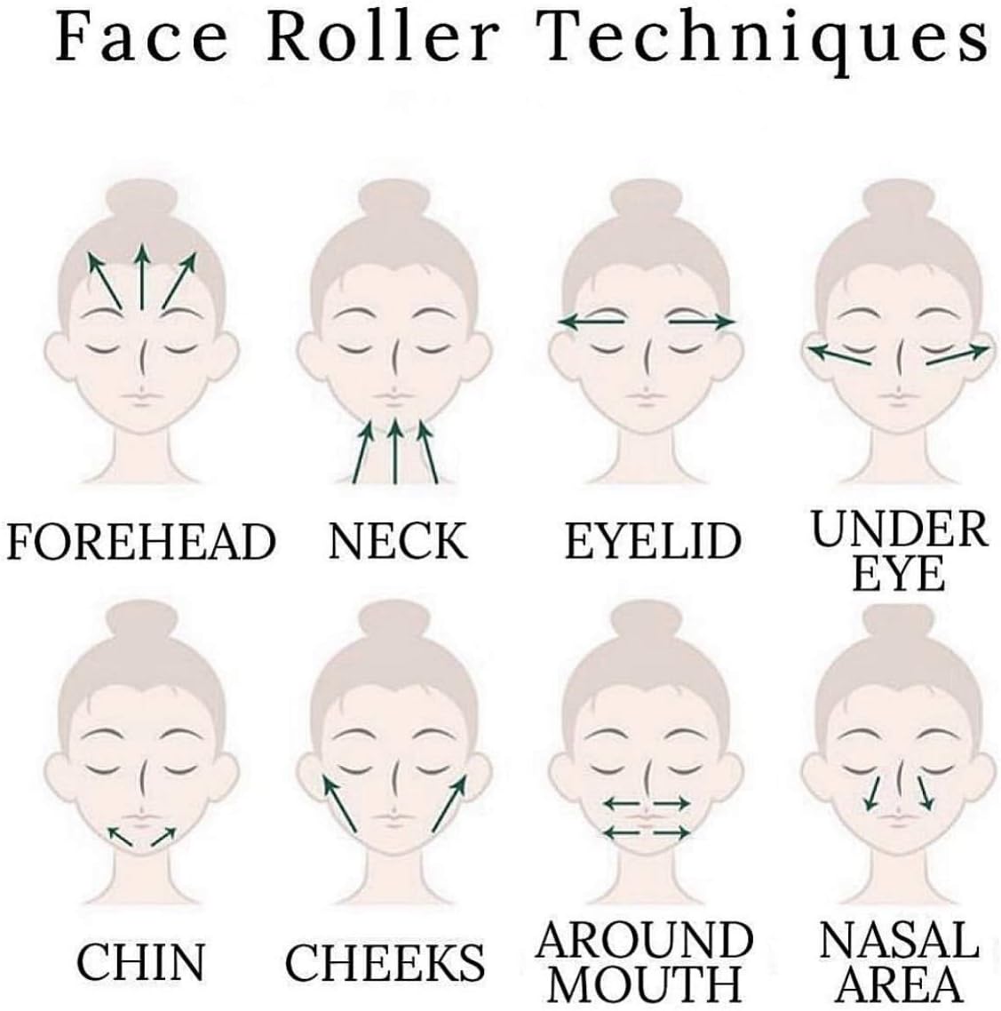 Juego de rodillos de cuarzo rosa y masajeador facial 3 en 1 ...