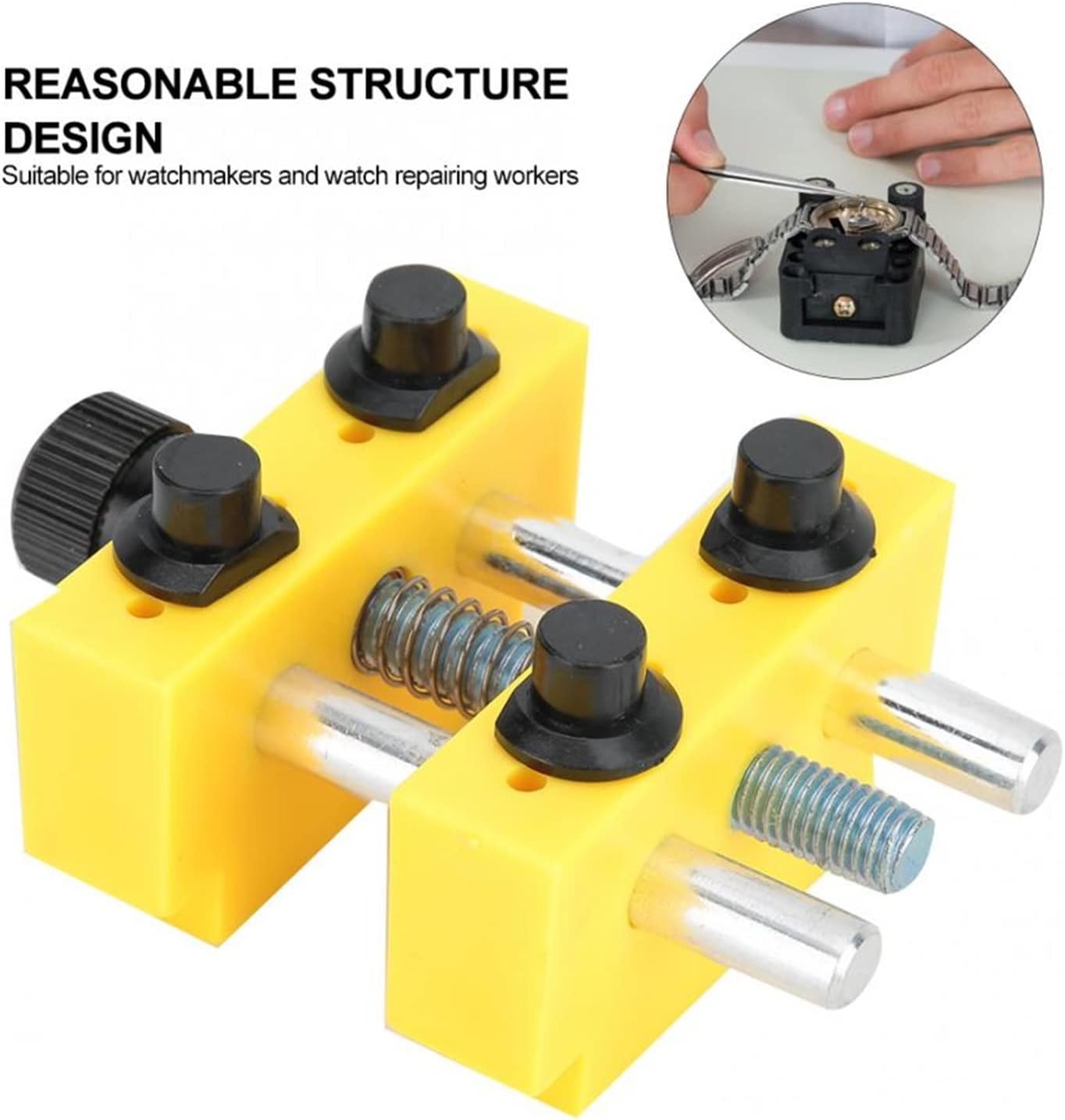 Professional Yellow Watch Case Opener Tool - Essential Watch Repair Accessory for Watchmakers, Durable Watch Parts Kit for Watch Shops and Enthusiasts