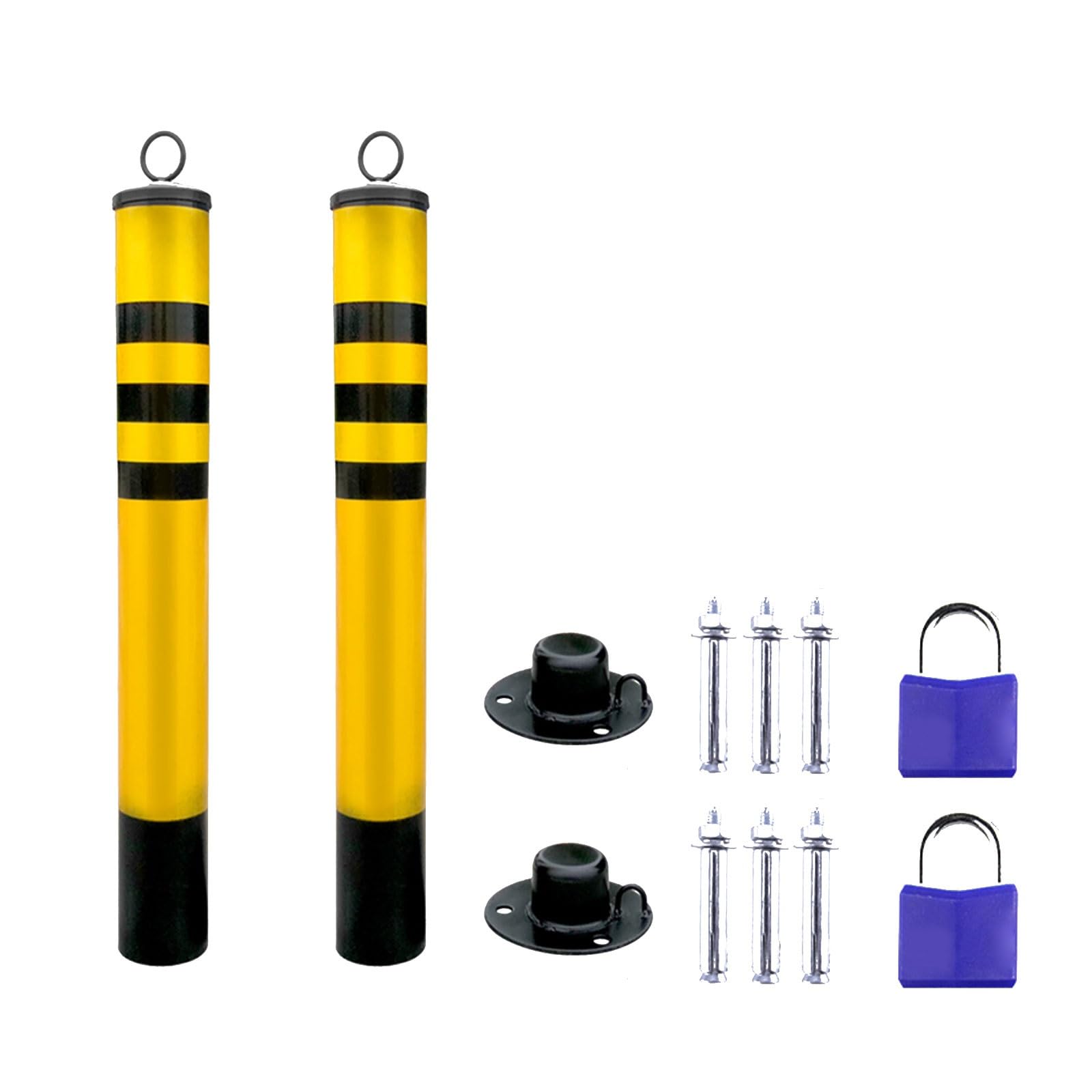 SaryEdge Safety Bollard Post - Durable Steel Barrier for High-Traffic Areas, Ideal for Parking Lots and Sidewalks,