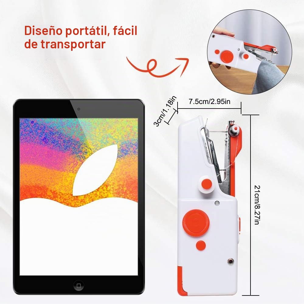 Máquina de Coser Portátil, Minimáquina de Coser Eléctrica con Puntada Rápida para Principiantes y Adultos, Fácil de Usar, Adecuada para Coser Ropa, Viajes Familiares y Bricolaje