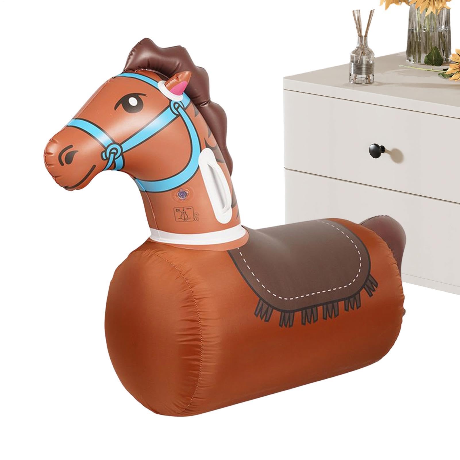 Cavallo a Dondolo Giocattolo Portatile Realistico per l'Equilibrio