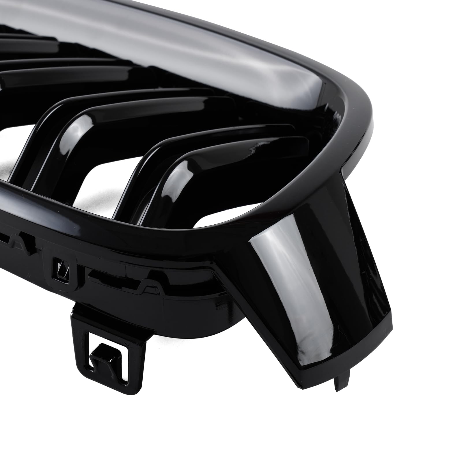 F30 Griglie Anteriori Nere Lucide, Doppio Rene Frontale per BMW Serie 3 F30 F31 F35 2012-2018 (For 3er F30 2012-2018)