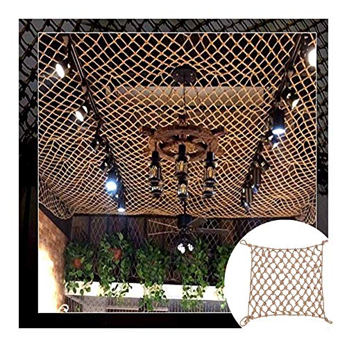 YINUO - Red de red para jardín, diseño retro de escaleras de balcón, decoración de pared, malla de techo o remolque, red de 4 hilos, personalizable, Beige-12mm, 1x3m Cover