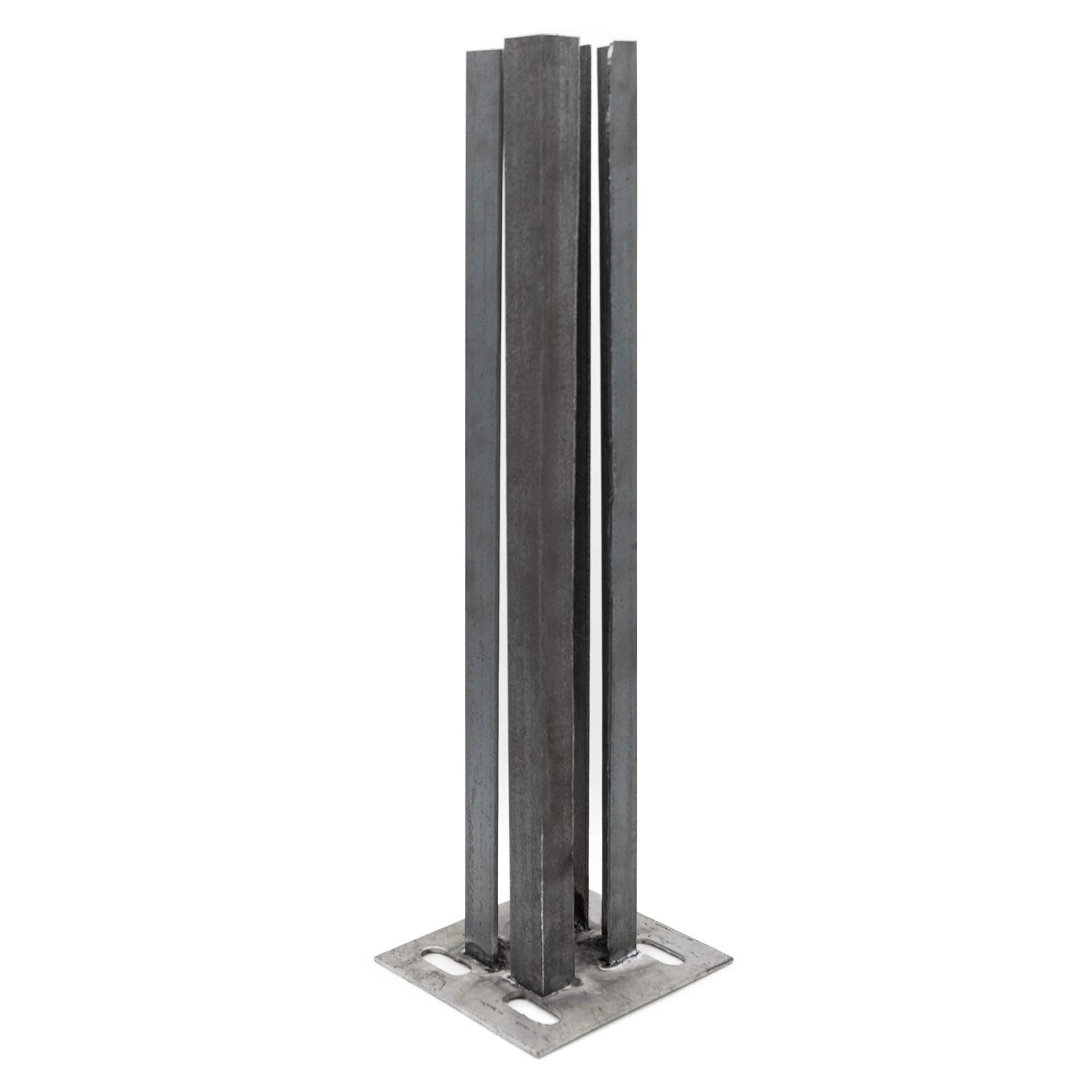 HORI Eckpfosten für WPC-Zaun-Design - Stabiler Aluminium Zaunpfosten anthrazit - Witterungsbeständig und pflegeleicht - Für robusten Zaunbau im Garten - silber I für 180 cm Zaunhöhe - Konsole zum