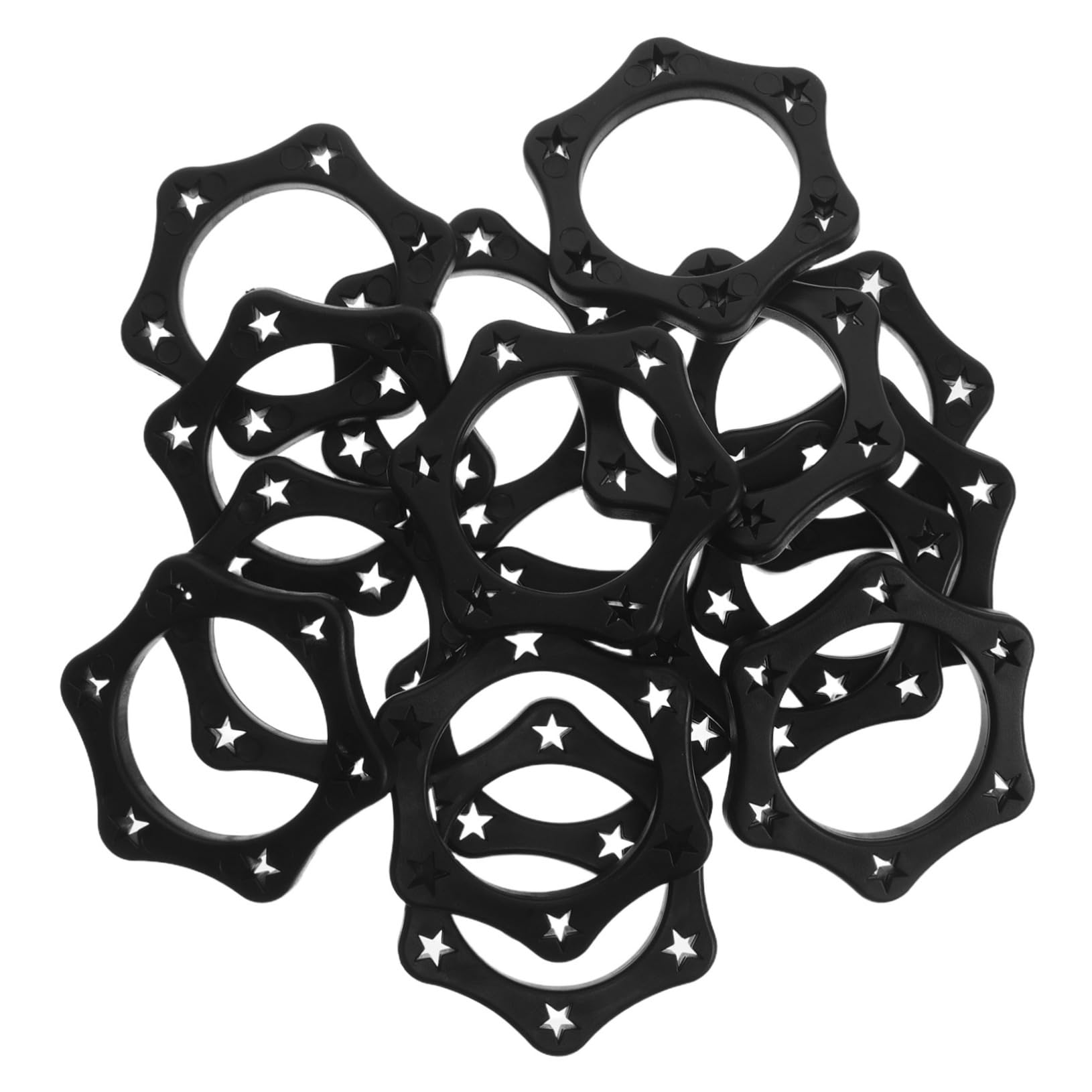 TOYANDONA Lot De 30 Anneaux De Protection Micro Portatif En Caoutchouc Hexagonal Anti-Roulement Antichute Bagues Antidérapantes Pour Studio Enregistrement Scène