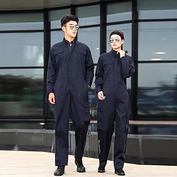 Amazon.com: TOVCHEI Zip-Front Work Coverall Standing Collar