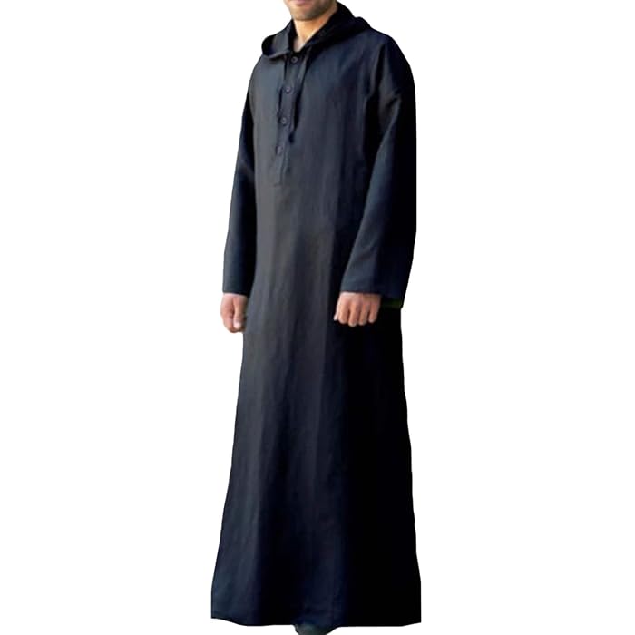 Buy Rummyluckjp Muslim Hoodies Robe for Men - Saudi Arab Kaftan Dubai ...