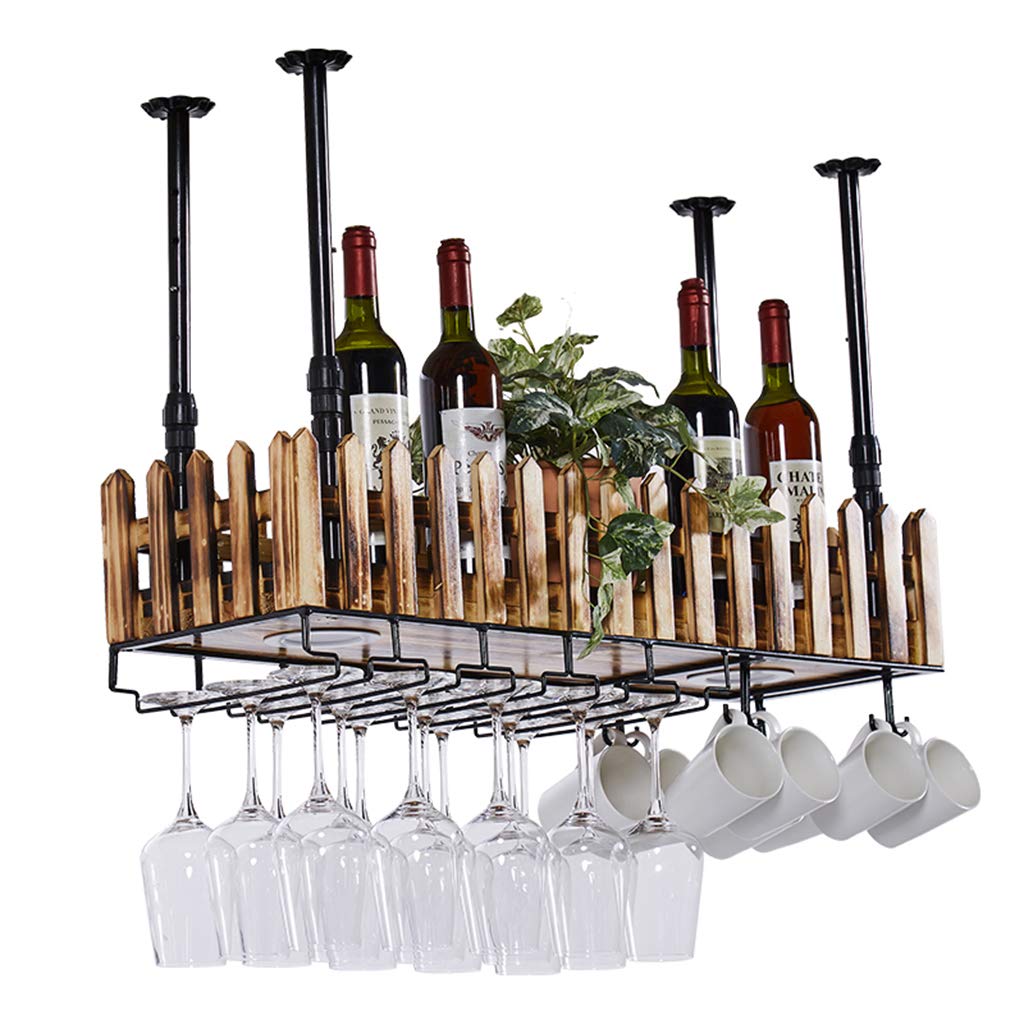 Étagère à bouteilles de vin murale industrielle pour créer un coin bar dans votre salon