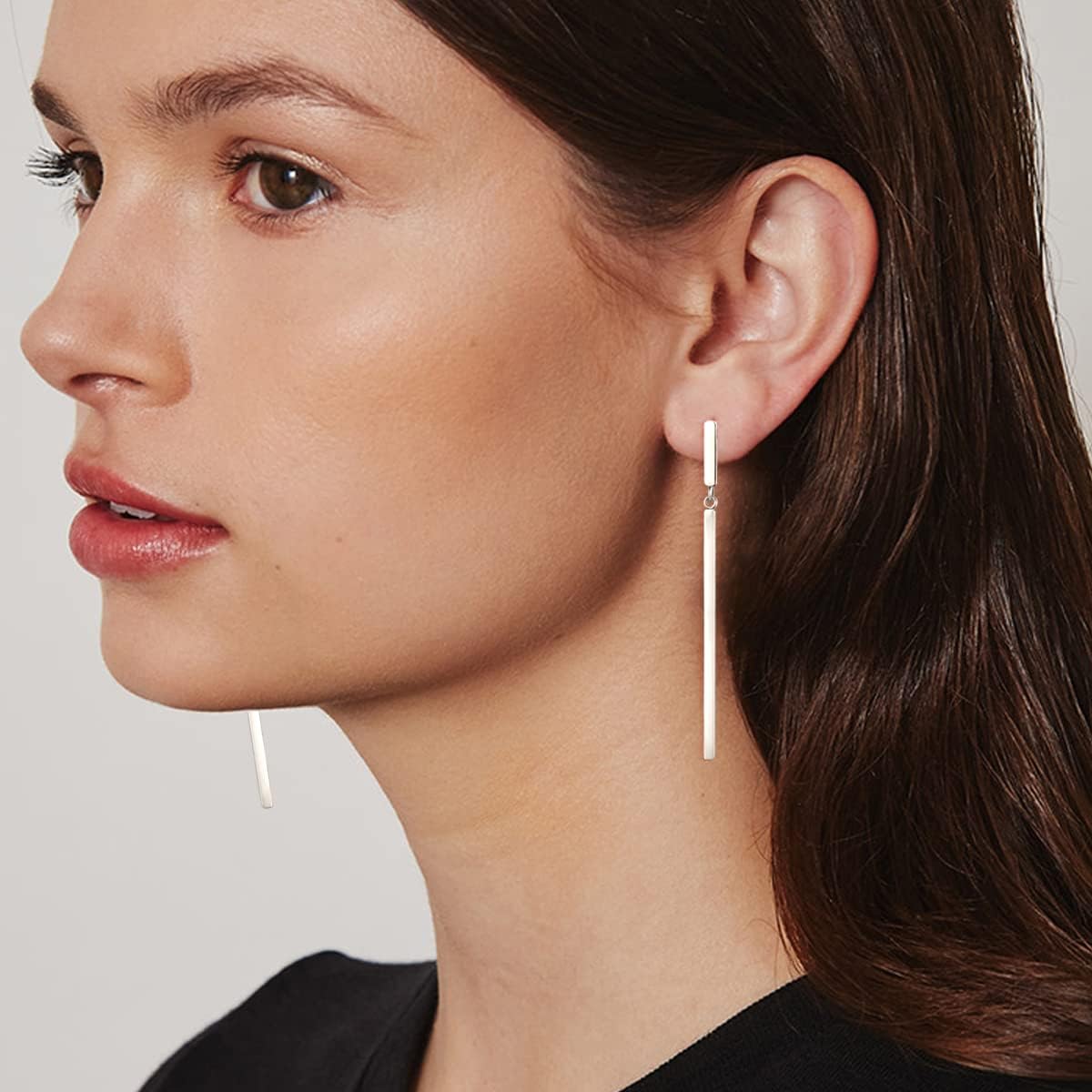 MUYAN Long Metal Bar Dangle Drop Earrings for Women Minimalist Vertical Bar Earrings - Image 5