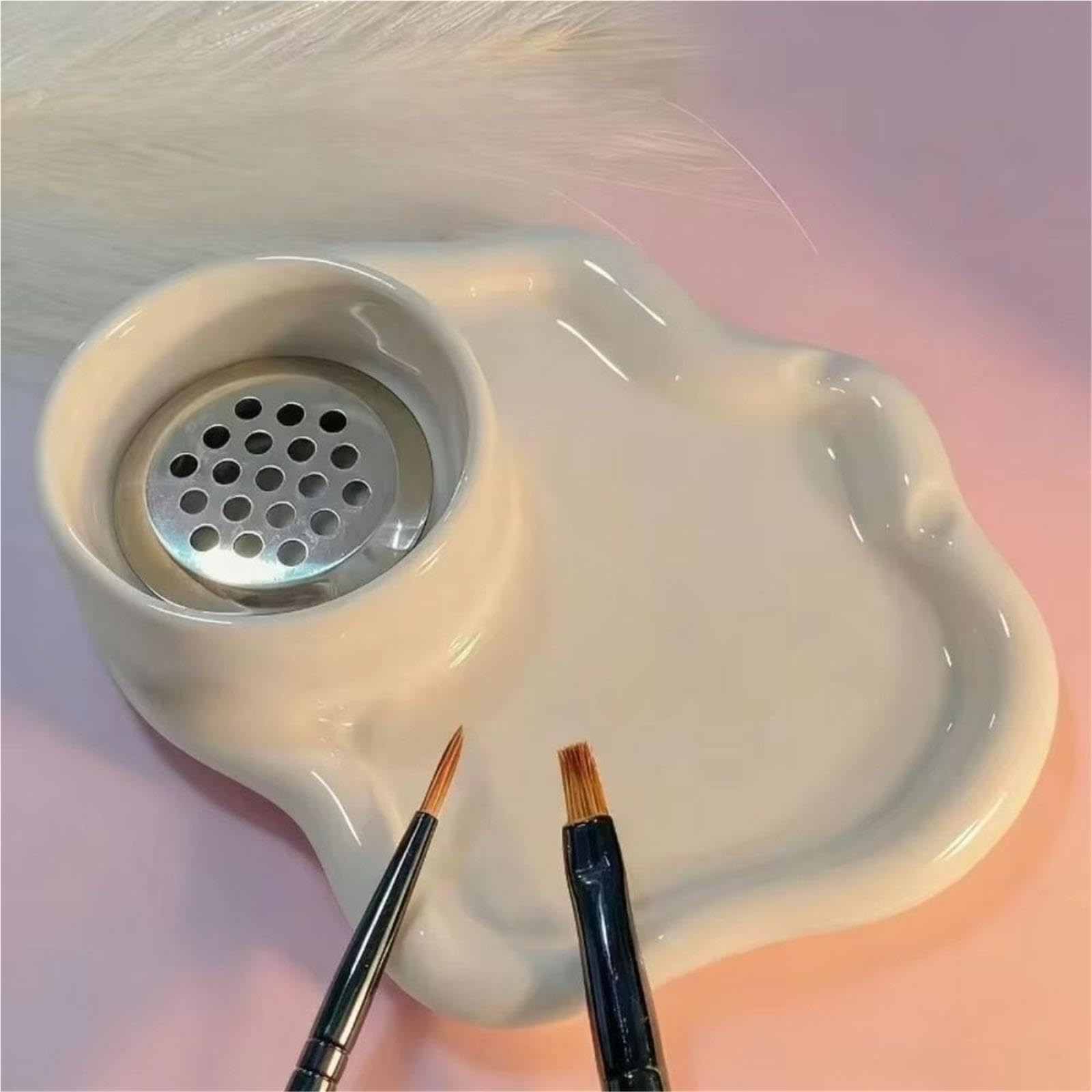 Tasse de lavage brosse portative en céramique