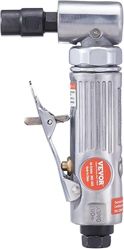 Miniatura 10 de VEVOR Amoladora neumática, amoladora de ángulo recto de 14 de pulgada, 20000 RPM, ligera, construcción de rodamientos de bolas, 24 discos para