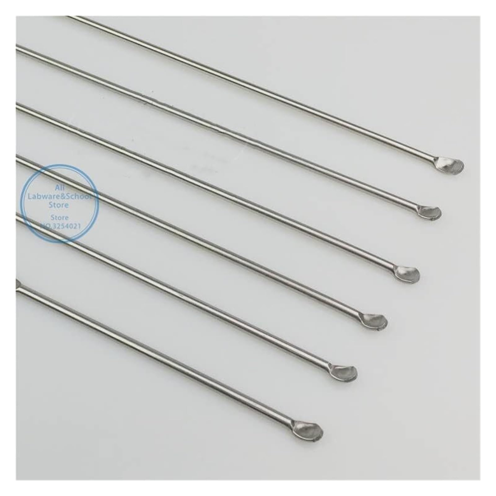 Edelstahl-Labor-Rührstab-Löffelschaber, Verschiedene Größen, 6/10 Stück(35cm)