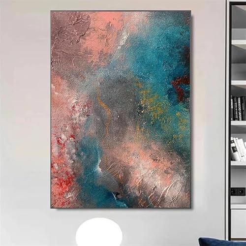 Image of GKUVBF Abstract Irregular Patterns Posters and Prints Colorful Background Canvas Painting Wall Art Pictures Home Room Decor(40x50cm/internal frame)