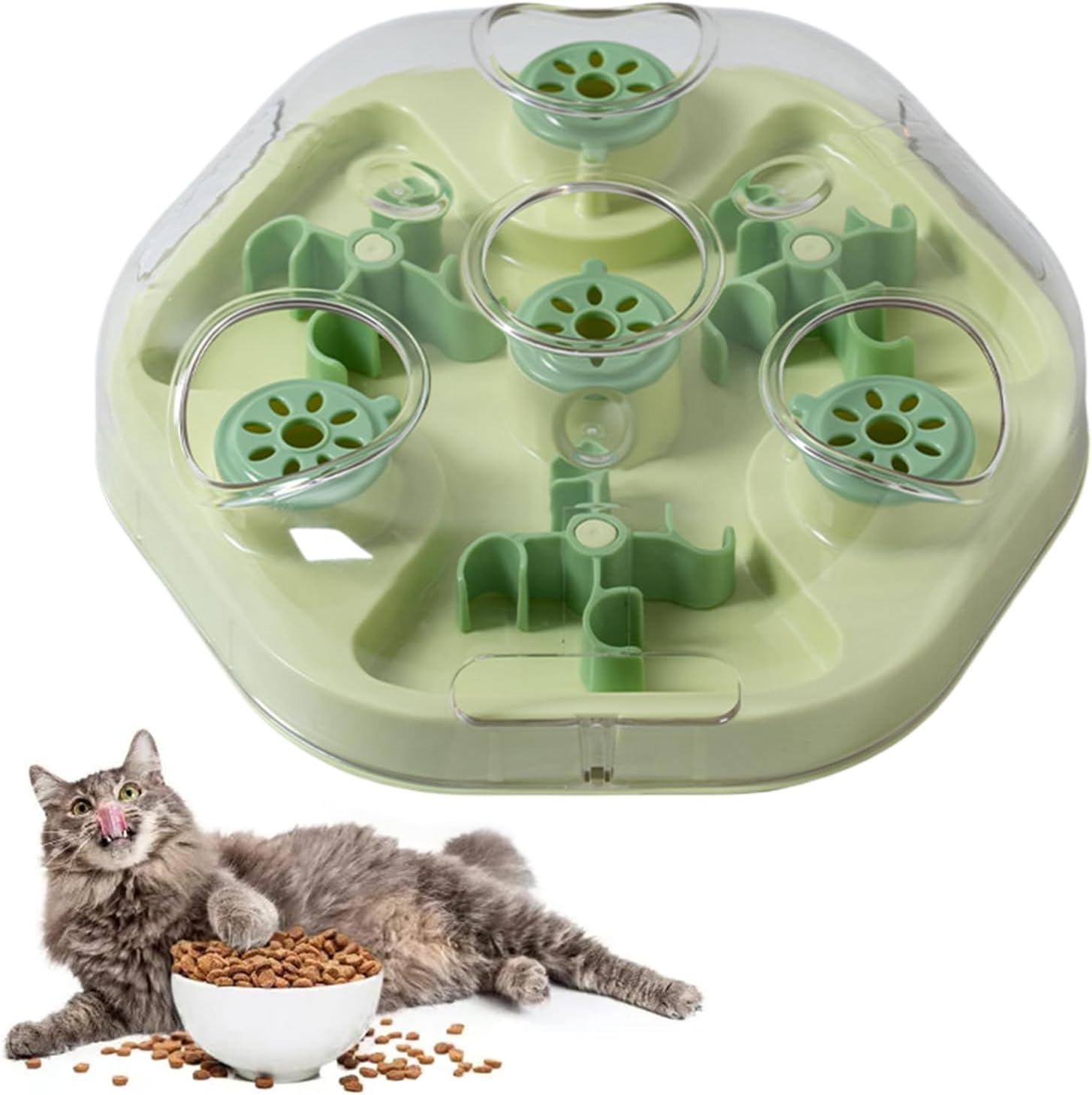 Treat Puzzle Toys for Dogs - Interactive Slow Feeding Game, Mental Challenge Feeder Toy Fun Activity Device Puppy Kitten Medium Large Breed Exercise Unit| Dynamic with Encouraging Food Search Action