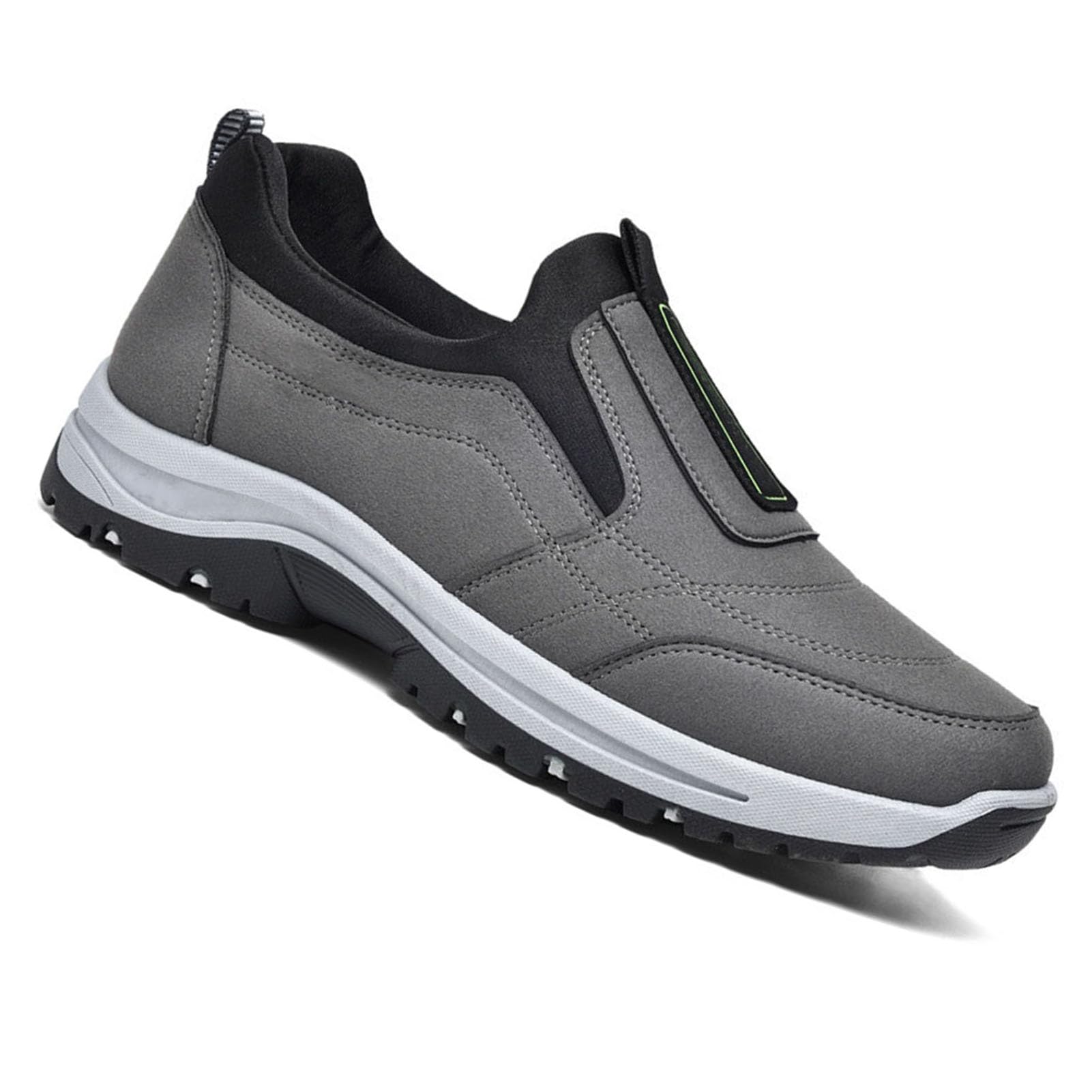 Aocase Men's Grey Walking Shoes For Slip On Sneakers Medical Shoes For Swollen Feet Outdoor Hiking Orthopedic Shoes For Trekking Hiking Walking Outdoor Sports Training Shoes,,41/255Mm