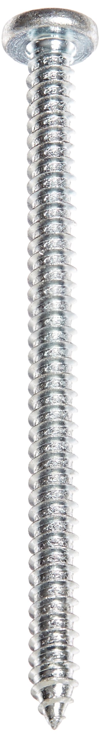 Small Parts 1044ABPP Steel Sheet Metal Screw, Zinc Plated, Pan Head, Phillips Drive, Type AB, #10-16 Thread Size, 2-3/4
