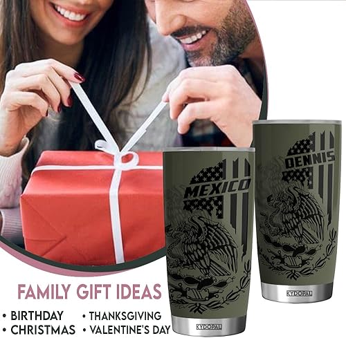 Miniatura 3 de Vaso personalizado de guerrero azteca de México regalo de bandera mexicana para hombres y mujeres regalos de Navidad cumpleaños día del padre vaso