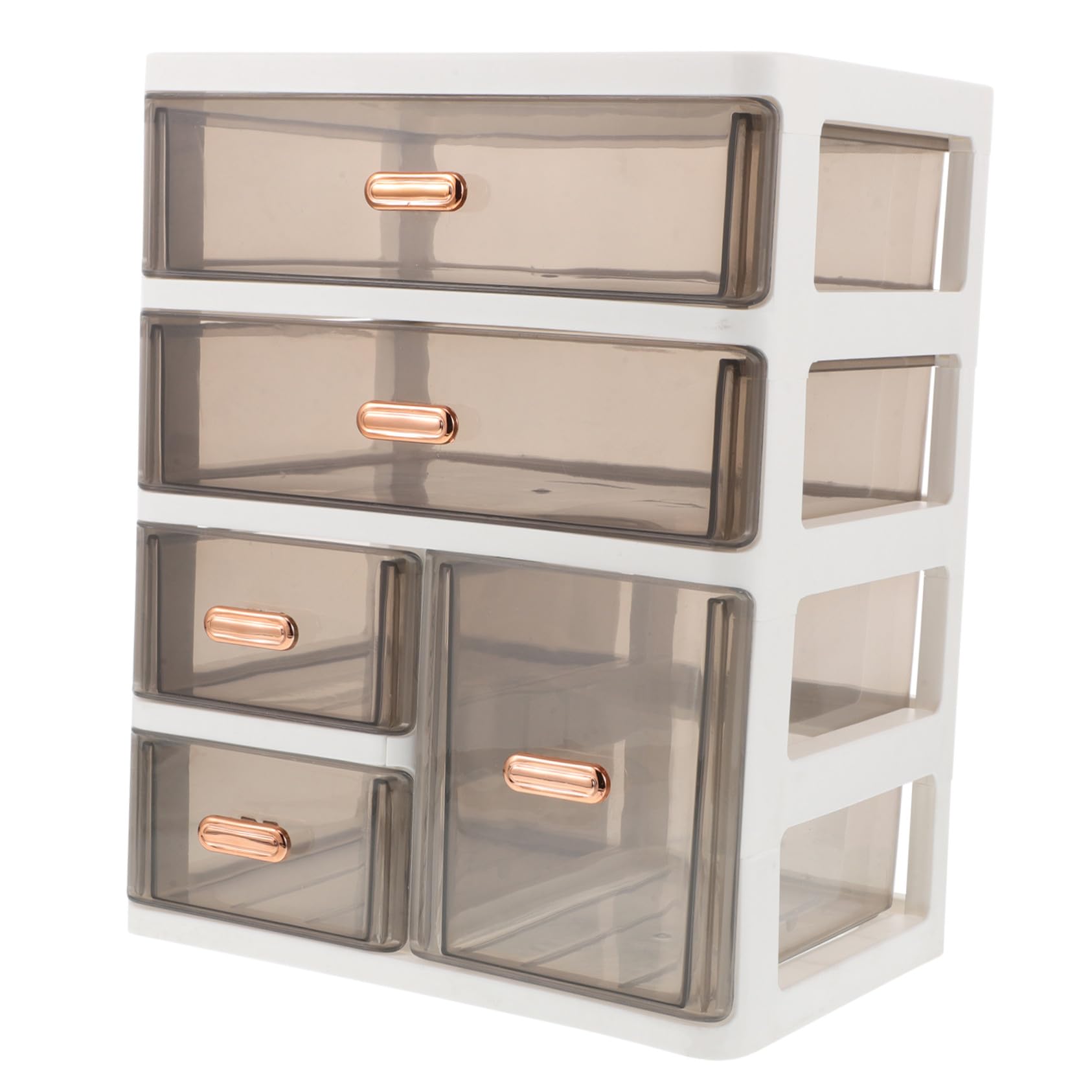 Organizer da Scrivania con Cassetti Multistrato in Plastica Resistente Compatto per Cosmetici Cancelleria e Prodotti per Cura per Casa e Ufficio