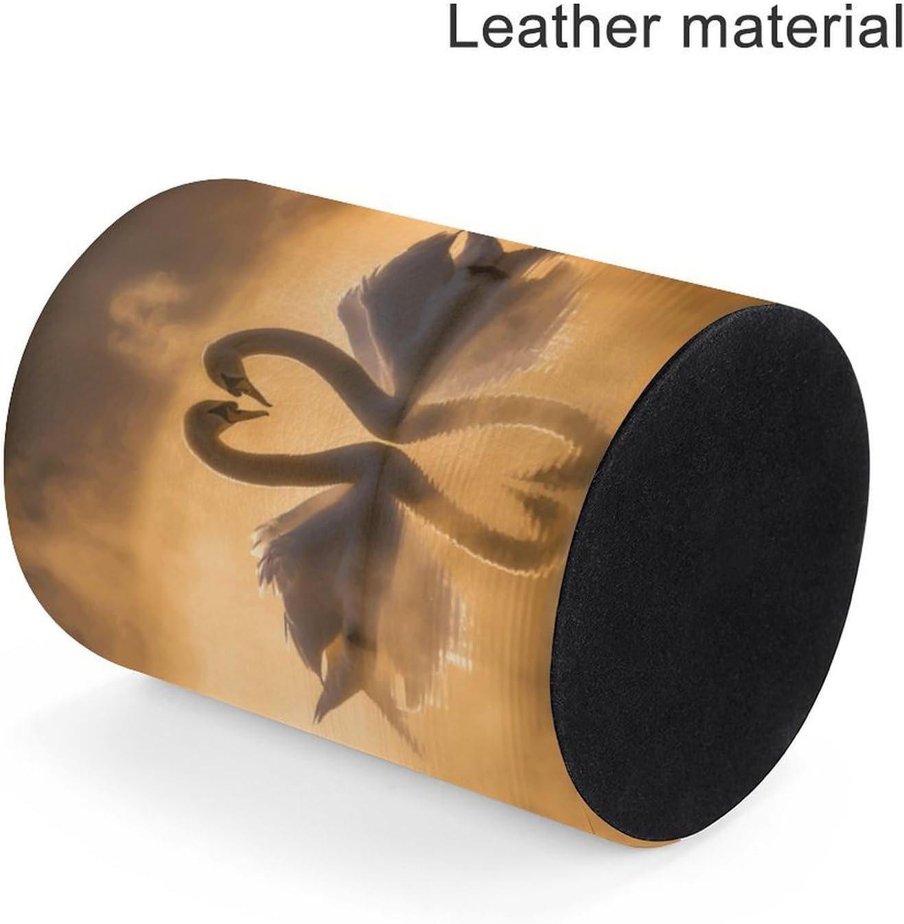 Round Pu Leather Pen Cup Holder for Office Desk Accessory image 4