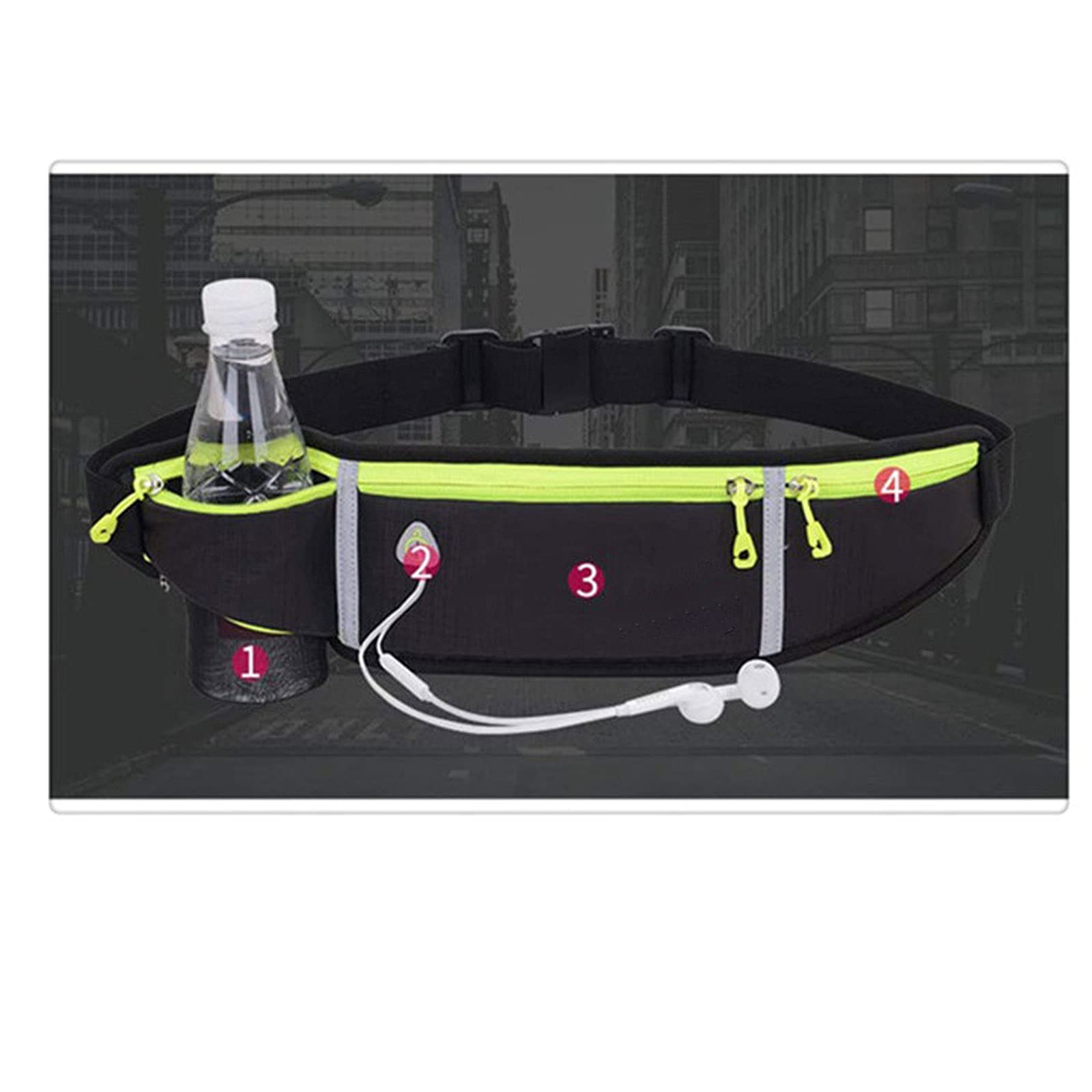 Riñonera ultrafina para correr, para hombre, multifuncional, antirrobo, de 5.5 pulgadas, Gray, Talla única