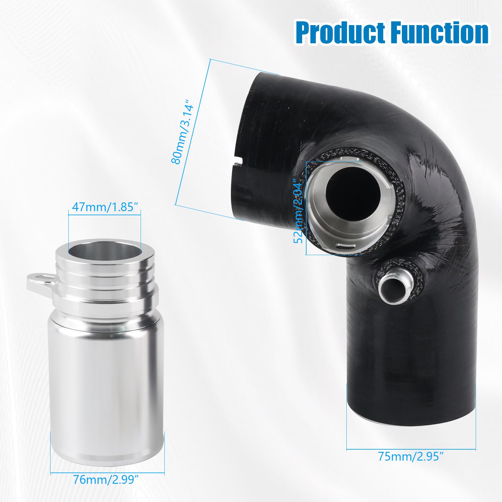 Tubo di ingresso turbo in alluminio silicio, compatibile con BMW N20 / N26 2.0T turbo motore -125i 220i 228i 320i 328i 420i 428i 520i 528i 13717605638